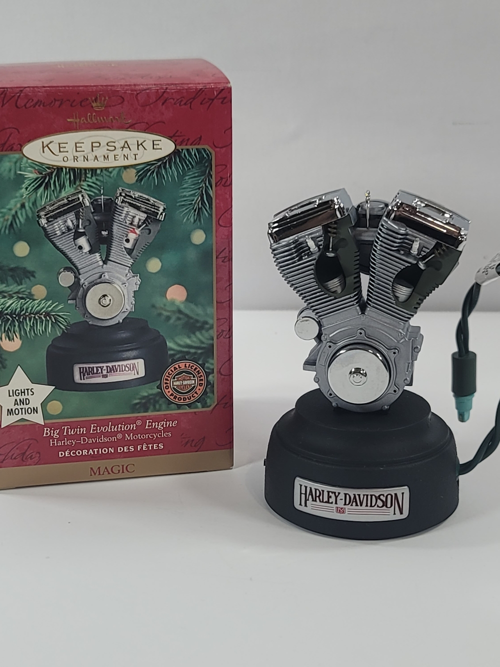 Harley-Davidson Silver Big Twin Evolution Engine Ornament